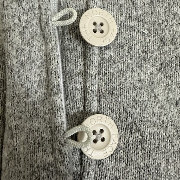 The North Face Womens Pullover Hoodie 1/4 Zip Fleece Gray Pockets - Picture 4 of 7